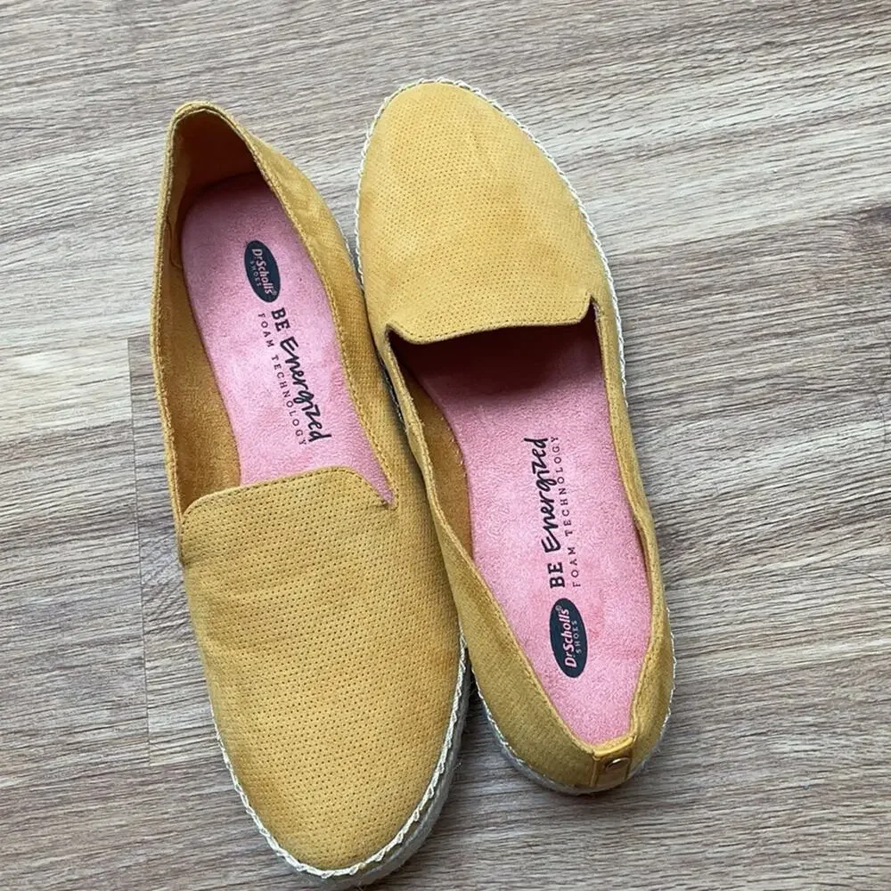 NWOT Dr. Scholl’s Slip On Yellow Espadrille